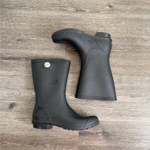 UGG Black Rubber Boots